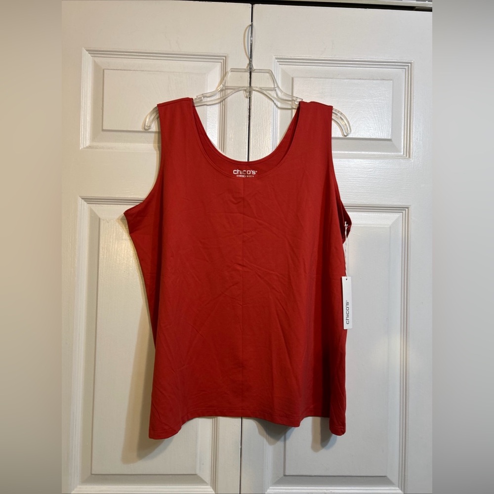 NWT Chico's Microfiber Sleeveless Tank Top Ginger Rose Size 4 (US) XXL